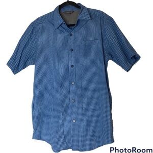 EX FFICIO BLUE COLLARED SHIRT WITH AIR VENTS SIZE MEDIUM